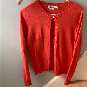 Vineyard Vines Cashmere Coral Cardigan XS